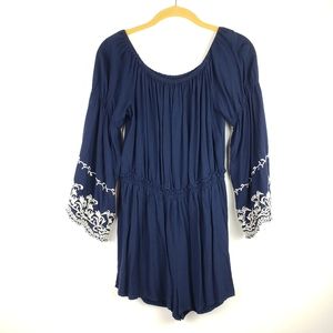 Romeo+Juliet Couture Beach Navy Romper